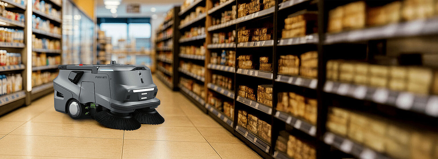 Reinigungsroboter Supermarkt